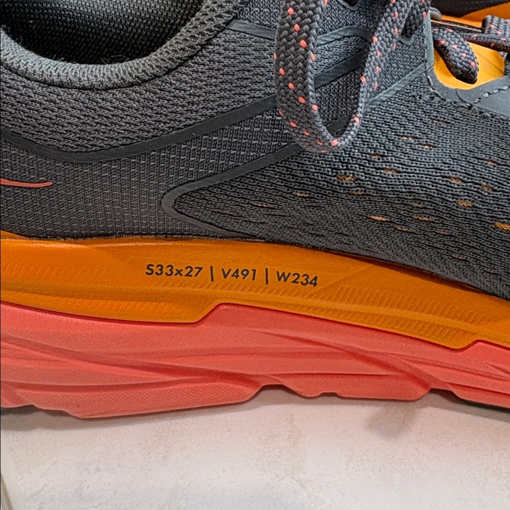 Hoka One One Challenger ATR 6 Gray and Orange Athletic Shoes size Women’s size 8 - Picture 4 of 11